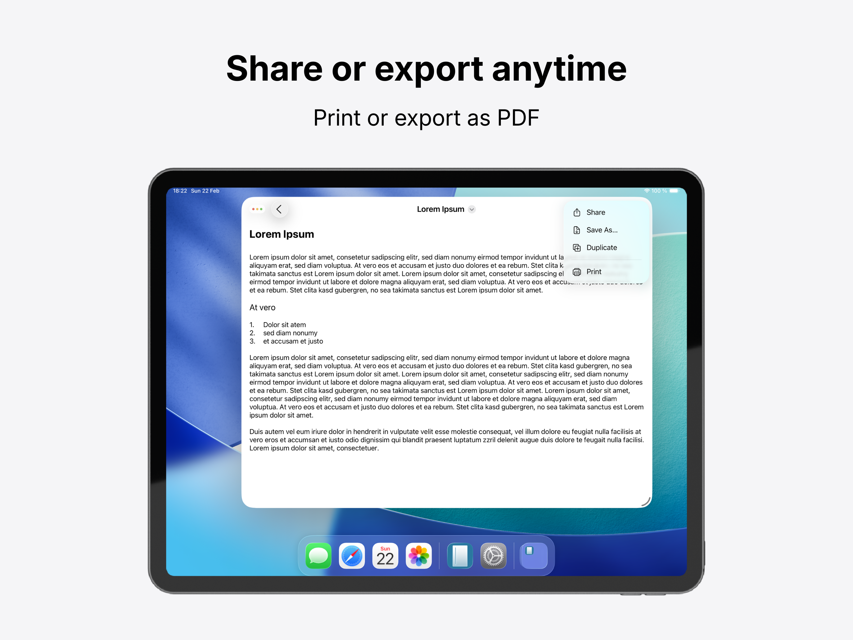 BareText Screenshot – Sharing
